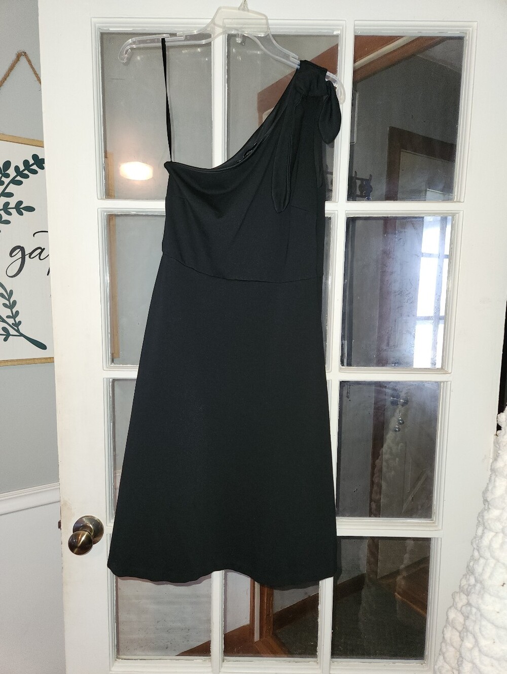 Banana Republic Black One Shoulder Bow Cocktail Dress Size 4 LBD